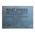 Vintage National Geographic Folded Map of Central America and the West Indies Jan 1970