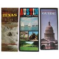 3 x Vintage Folded Brochures Texas Tourist Information Guides