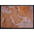 National Geographic Folded Map of The Middle East In Turmoil Sept 1980