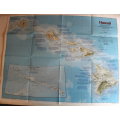 National Geographic Folded Map of Hawaii November 1983