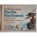 National Geographic Folded Map of the Pacific Northwest August 1986