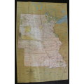 National Geographic Folded Map of The North Central States of the USA, March 1974