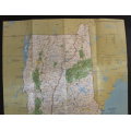 National Geographic Folded Map of Western New England, America July 1975