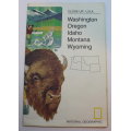 National Geographic Folded Map of The Northwest Region of the USA, March 1973