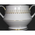 Noritake Contemporary Fine China Sugar Bowl with Gold Trim, Keenan Pattern
