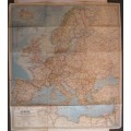Vintage National Geographic Folded Map of Europe June 1969
