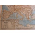 Vintage National Geographic Folded Map of Europe June 1969