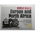 National Geographic Folded Poster of WW2 Europe and Pacific Theaters Dec 1991
