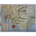 Vintage Folded Shell Road Map of the Western Cape Province.