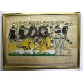 Framed Picture Ladies of Egypt on Papyrus
