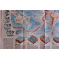 National Geographic Folded Map of The Shaping Of A Continent North America Aug 1985
