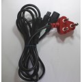 1 x Computer Dual Power Cable Dedicated Red Plug to Clover and Kettle IEC15 Plug 1.8m