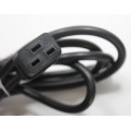 1 x Computer Power Cable Black Plug to Kettle Plug IEC 20 1.8m