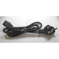 1 x Computer Power Cable Black Plug to Kettle Plug IEC 20 1.8m