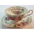 Royal Albert Flower Of The Month Series "October" Tea Cup and Saucer