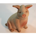 Happy, Smiling Ceramic Pig Ornament