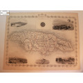 Antique Map of Jamaica by John Tallis 1851