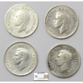 South Africa 3 Pence 1941 Coin Tickeys (Four) F12