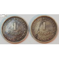 Mozambique 1 Escudo 1x1957 / 1x1962 Coins (Two) EF40