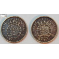 Mozambique 1 Escudo 1x1957 / 1x1962 Coins (Two) EF40