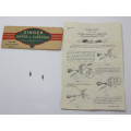 Vintage Singer Ripper & Threader Manual, J P Coats Cotton Reel & Horse Shoe Needles