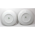 Pair of Hutschenreuther Galleria Saucers, White with Gold Edging