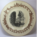 Vintage Clarice Cliff Law Courts Newport Pottery Decorative Wall Plate Reg No 840076 Plate