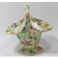 Vintage Royal Winton Grimwades  Miniature `Dudley` Shape Chintz Pattern Fruit Basket.