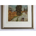 Vincent van Gogh `Road With Cypress And Star` Reproduction Print Framed
