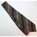 Beige and Brown Striped Classic Necktie by Hypermark