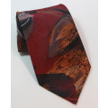 Maroon Background Abstract Pattern Classic Necktie by Pierre Cardin