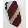 Maroon and Light Grey Striped Classic Necktie by Curzon
