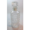 Round Cylindrical Cut Glass Decanter Made in France