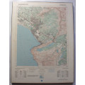 Topographical Map of Somerset West Laminated Blockmounted