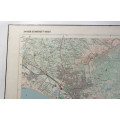 Topographical Map of Somerset West Laminated Blockmounted