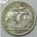 Portugal 10 Escudos 1955 Coin VF30 Circulated