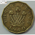 United Kingdom 3 Pence 1940 Coin Circulated