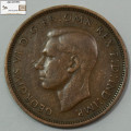 United Kingdom 1/2 Half Penny 1944 Coin Circulated