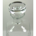 Oblong Styled Heavy Base Decanter with Flat Top Glass Stopper