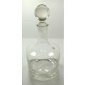 Large Round Decanter with Round Stopper by Buckingham, Made In Romania