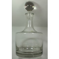 Large Round Decanter with Round Stopper by Buckingham, Made In Romania