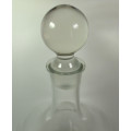 Large Round Decanter with Round Stopper by Buckingham, Made In Romania
