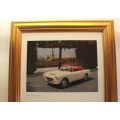 Fiat 1500 Pinin Farina Coupe Vintage Advert in Gold Frame
