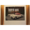 Fiat 1500 Pinin Farina Coupe Vintage Advert in Gold Frame