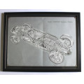 Cooper-Climax T51 Engineering Drawing by James A Allington Framed