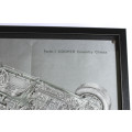 Cooper-Climax T51 Engineering Drawing by James A Allington Framed