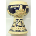 Vintage Wick-Werke Rhein Castles Stoneware Ornamental Vase in Cobalt Blue