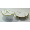 Vintage Jam Bowl with Lid and 5 x Small Plates by Thomas Rosenthal