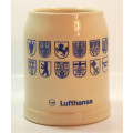 Pair of 1980`s 300ML Lufthansa Stoneware Beer Mugs
