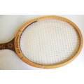 Vintage Wood Spalding Challenge Cup Oversize Bow Tennis Racquet and Press